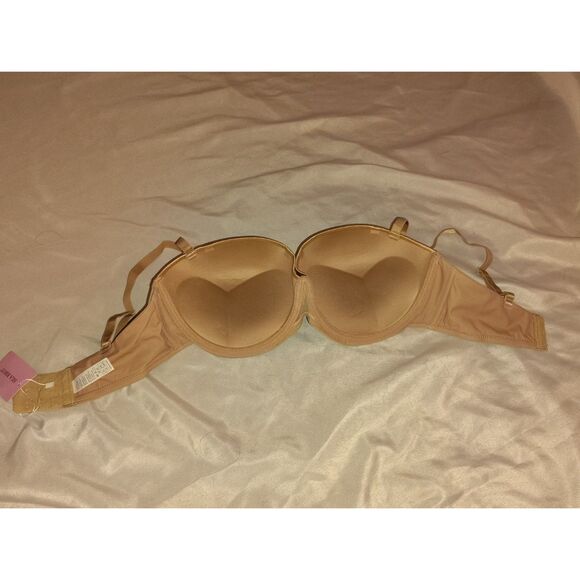 NWT SEA BBOT 36DD Push Up Bra Strapless Anti-Slip Tan Curvy Girl Plus Size - Picture 7 of 7